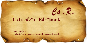 Csiszér Róbert névjegykártya